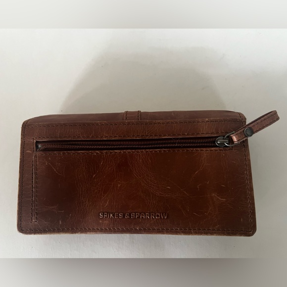 Spikes & Sparrow Brown Genuine Leather Wallet  Multi Compartment - Picture 2 of 5